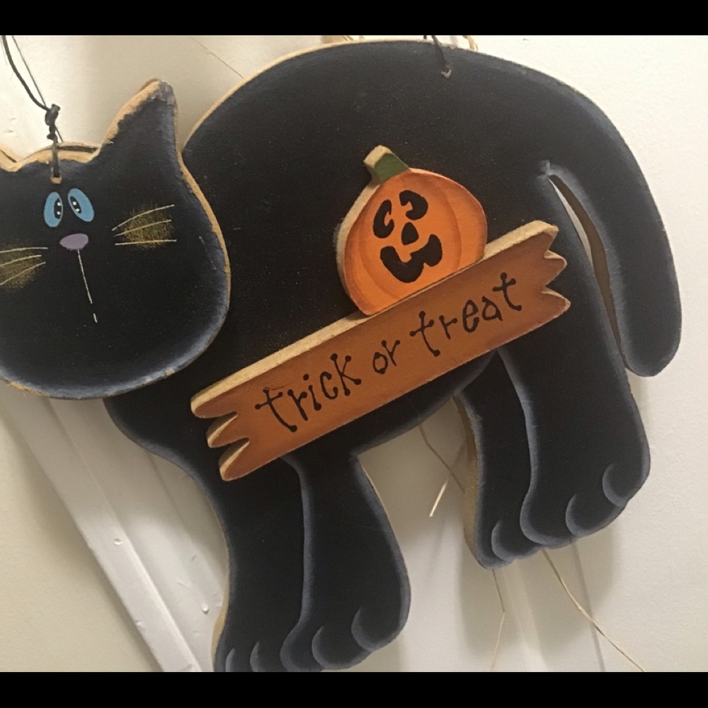Halloween cat door, wall hanger👻🎃 vintage 90 - Picture 2 of 5